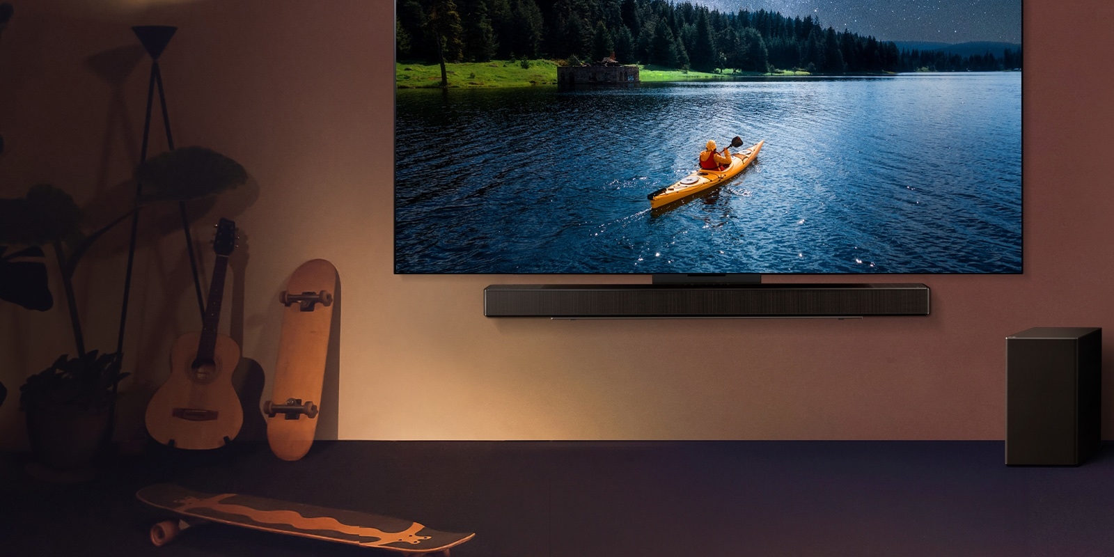 SC9 идеально сочетается с телевизором LG OLED evo AI C4