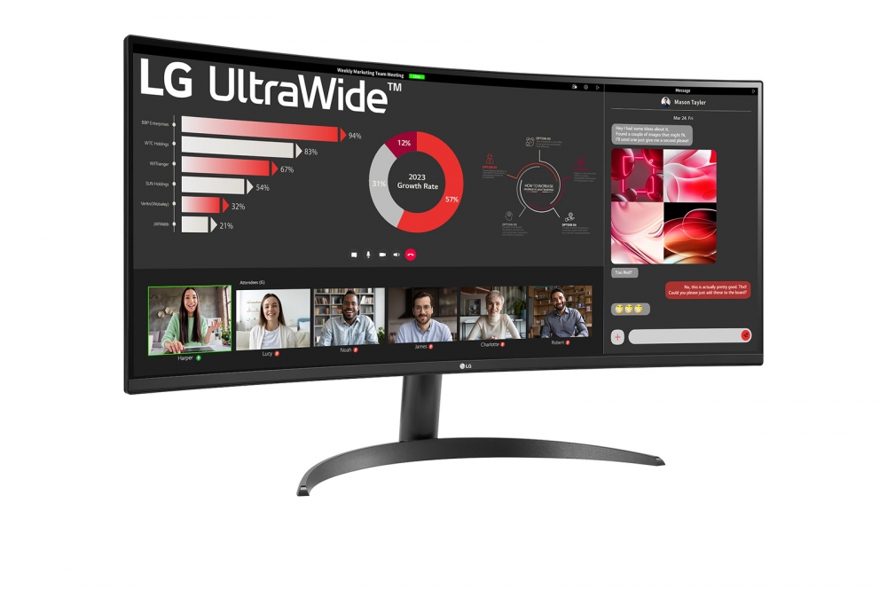 Egri chiziqli monitor 34 dyuymli UltraWide QHD