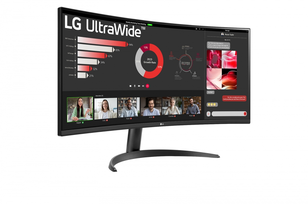 Egri chiziqli monitor 34 dyuymli UltraWide QHD