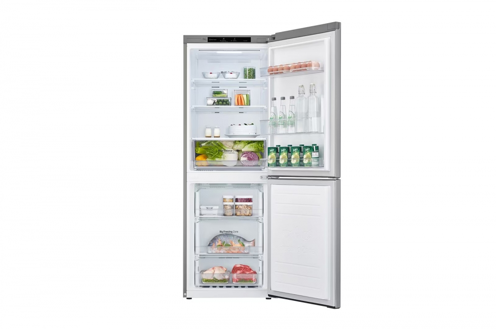 Hajm 306 l | Pastki muzlatgich kamerali LG sovutgich | Kulrang| DoorCooling⁺™ | Smart Inverter Compressor