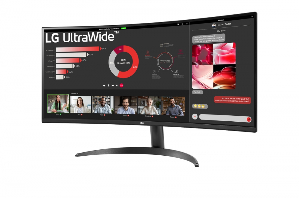 Egri chiziqli monitor 34 dyuymli UltraWide QHD