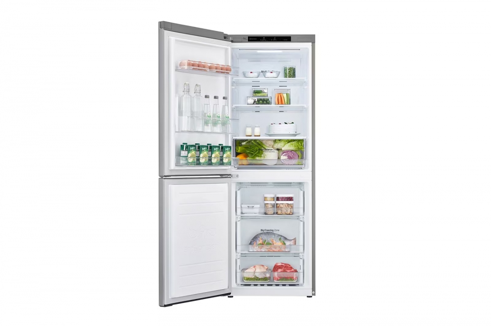 Hajm 306 l | Pastki muzlatgich kamerali LG sovutgich | Kulrang| DoorCooling⁺™ | Smart Inverter Compressor