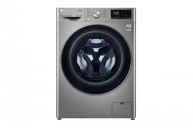 LG AI DD sunʼiy intellektli kir yuvish mashinasi, 8,5 kg, Kir yuvish va quritish, TurboWash59, ThinQ