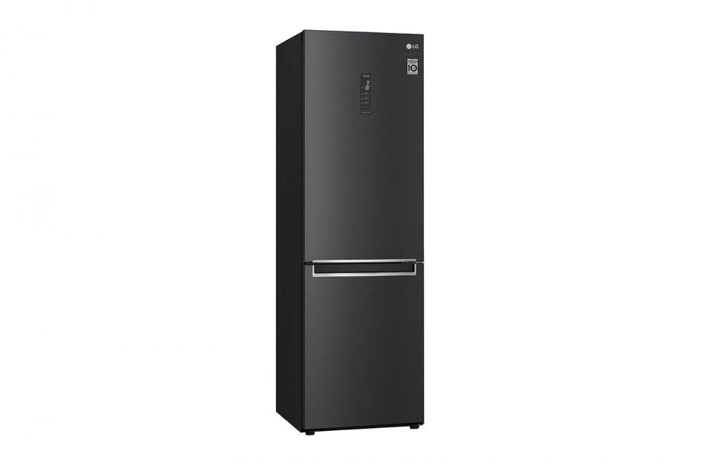 Hajm 341 l | Pastki muzlatgich kamerali LG sovutgich | Qora | DoorCooling⁺™ | Smart Inverter Compressor