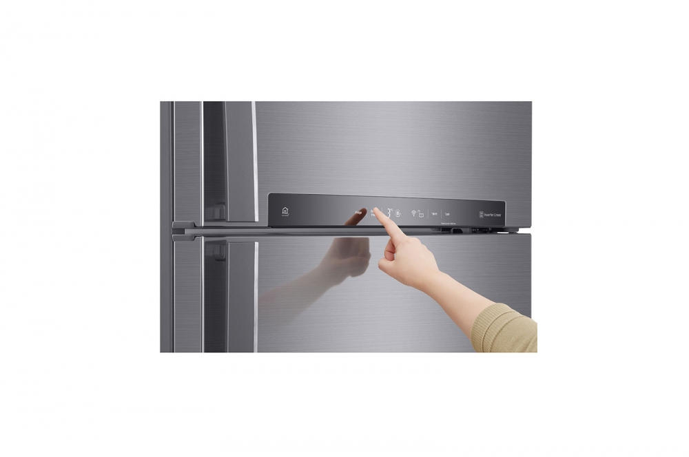 Холодильник LG с верхней морозильной камерой | Серый | Объем 506 л | DoorCooling⁺™ | Linear Inverter Compressor