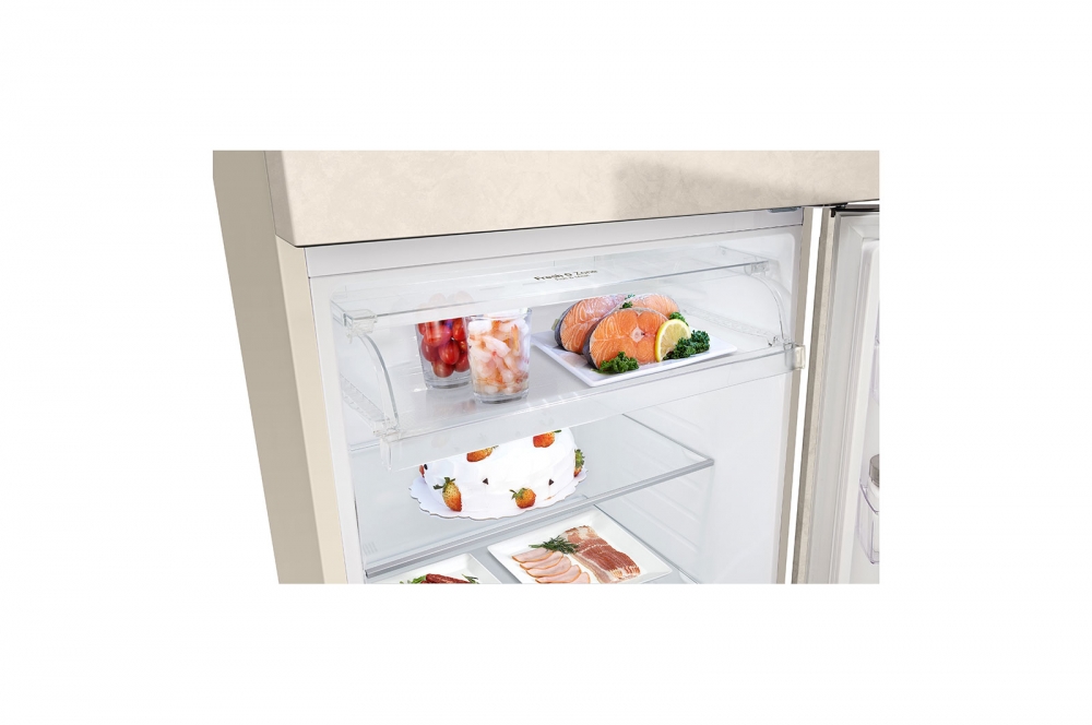 Hajm 461 l | Yuqori muzlatkich kamerali LG sovitkich | Qaymoq rang | DoorCooling+™ | HygieneFresh+™ | Smart Inverter Compressor