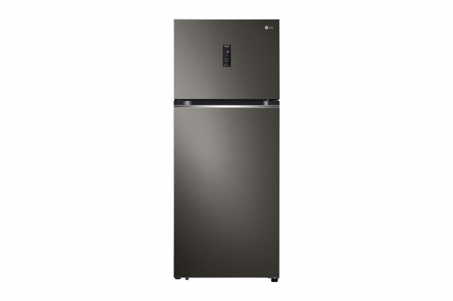 Hajm 395 l | Yuqori muzlatgich kamerali LG sovutgich | Qora | DoorCooling+™ | HygieneFresh+™ | Smart Inverter Compressor