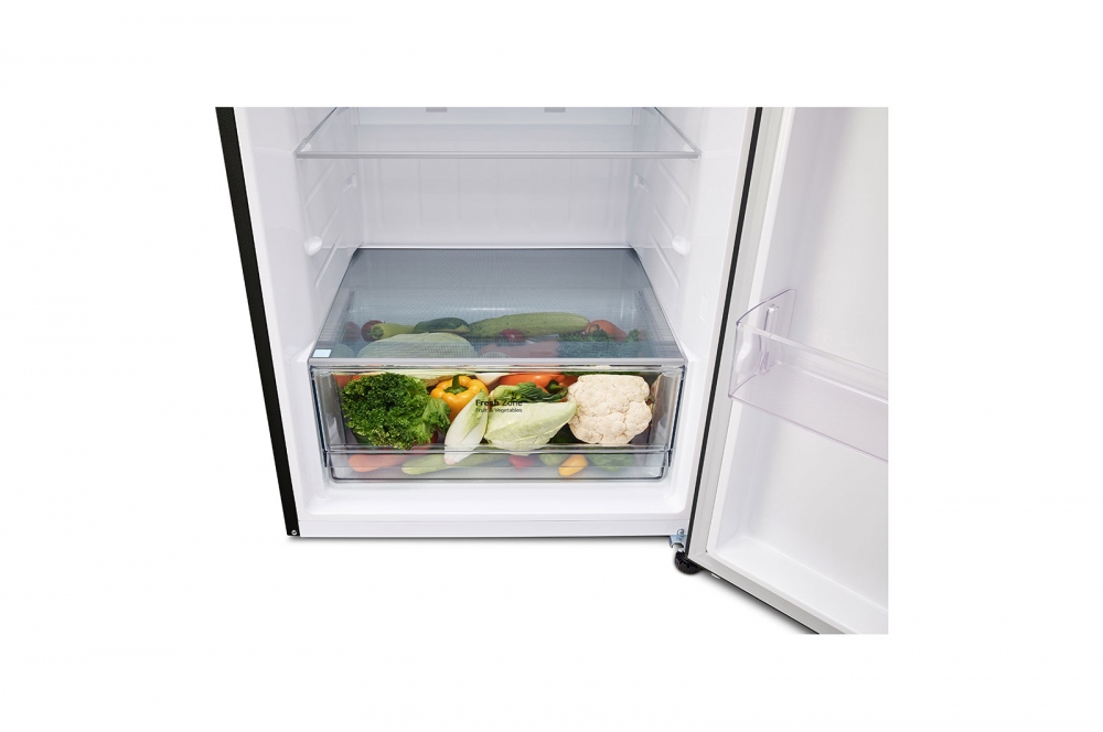 Hajm 461 l | Yuqori muzlatkich kamerali LG sovitkich | Qora rang | DoorCooling+™ | HygieneFresh+™ | Smart Inverter Compressor