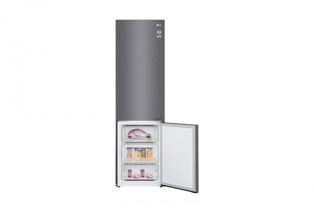 Hajm 384 l | Pastki muzlatgich kamerali LG sovutgich | Kulrang | DoorCooling⁺™ | Linear Inverter Compressor