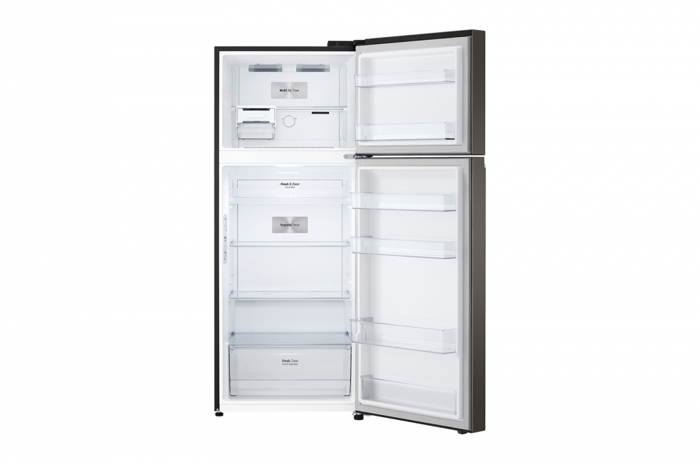 395 hajmli | Yuqori sovutgichli LG kamerali muzlatgich | Qora | DoorCooling+™ | HygieneFresh+™ | Smart Inverter Compressor