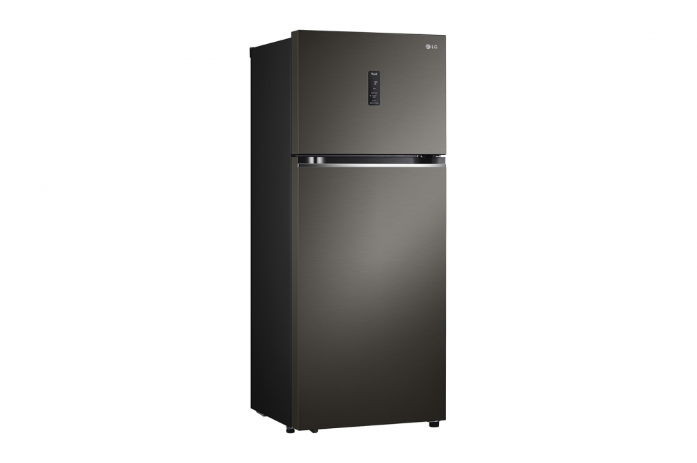 Hajm 395 l | Yuqori muzlatgich kamerali LG sovutgich | Qora | DoorCooling+™ | HygieneFresh+™ | Smart Inverter Compressor