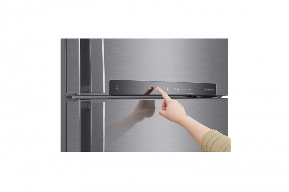 Hajm 506 l | Yuqori muzlatgich kamerali LG sovutgich | Qaymoq rang | DoorCooling⁺™ | Linear Inverter Compressor