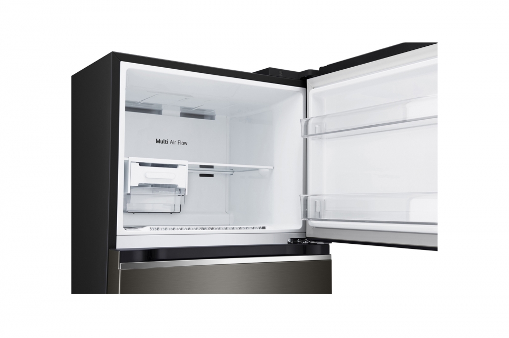395 hajmli | Yuqori sovutgichli LG kamerali muzlatgich | Qora | DoorCooling+™ | HygieneFresh+™ | Smart Inverter Compressor