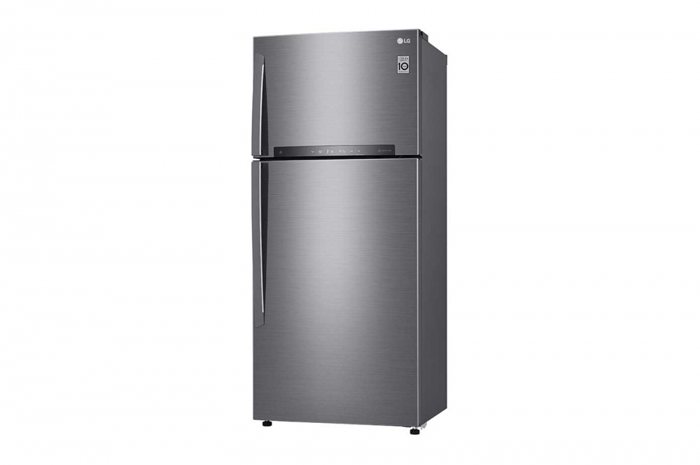 Холодильник LG с верхней морозильной камерой | Серый | Объем 506 л | DoorCooling⁺™ | Linear Inverter Compressor
