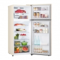 Hajm 395 l | Yuqori muzlatgich kamerali LG sovutgich | Qaymoq rang | DoorCooling+™ | HygieneFresh+™ | Smart Inverter Compressor