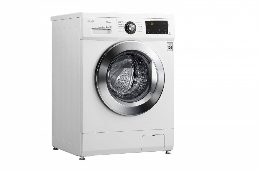 Стиральная машина LG F4J3TS2W, функция пара Steam, 8кг
