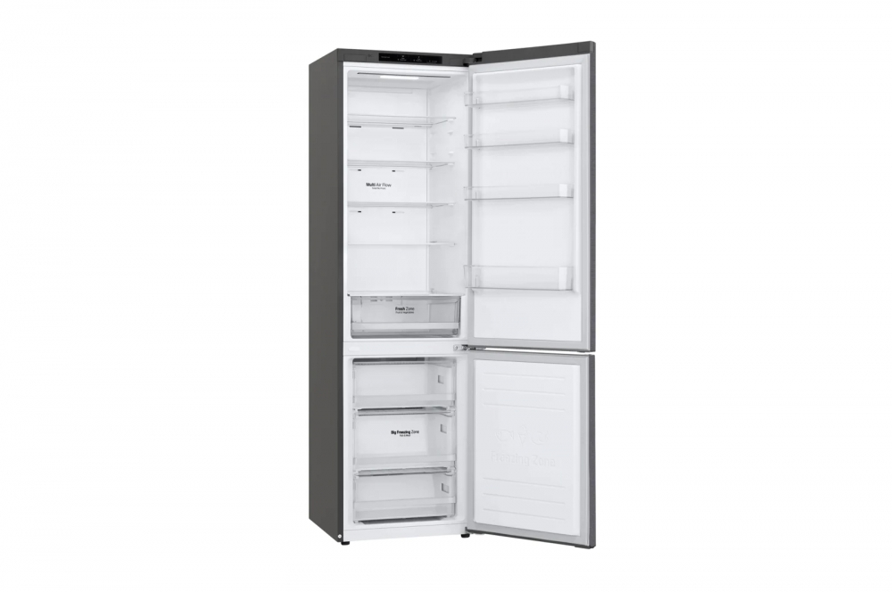 Hajm 384 l | Pastki muzlatgich kamerali LG sovutgich | Kulrang | DoorCooling⁺™ | Linear Inverter Compressor