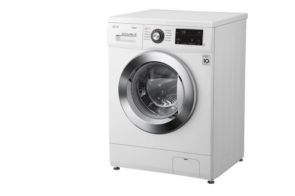 Стиральная машина LG F4J3TS2W, функция пара Steam, 8кг