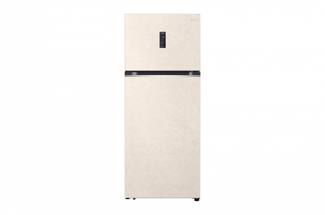 Hajm 395 l | Yuqori muzlatgich kamerali LG sovutgich | Qaymoq rang | DoorCooling+™ | HygieneFresh+™ | Smart Inverter Compressor