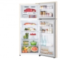 Hajm 395 l | Yuqori muzlatgich kamerali LG sovutgich | Qaymoq rang | DoorCooling+™ | HygieneFresh+™ | Smart Inverter Compressor