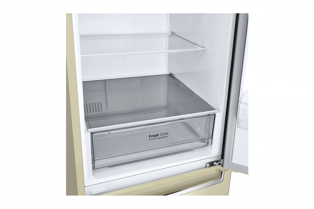Hajm 341 l | Pastki muzlatgich kamerali LG sovutgich | Qaymoq rang | DoorCooling+™ | Smart Inverter Compressor