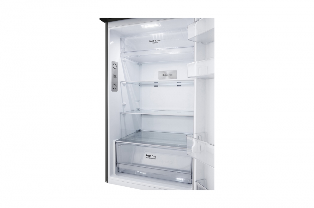 Hajm 395 l | Yuqori muzlatgich kamerali LG sovutgich | Kulrang | DoorCooling+™ | HygieneFresh+™ | Smart Inverter Compressor