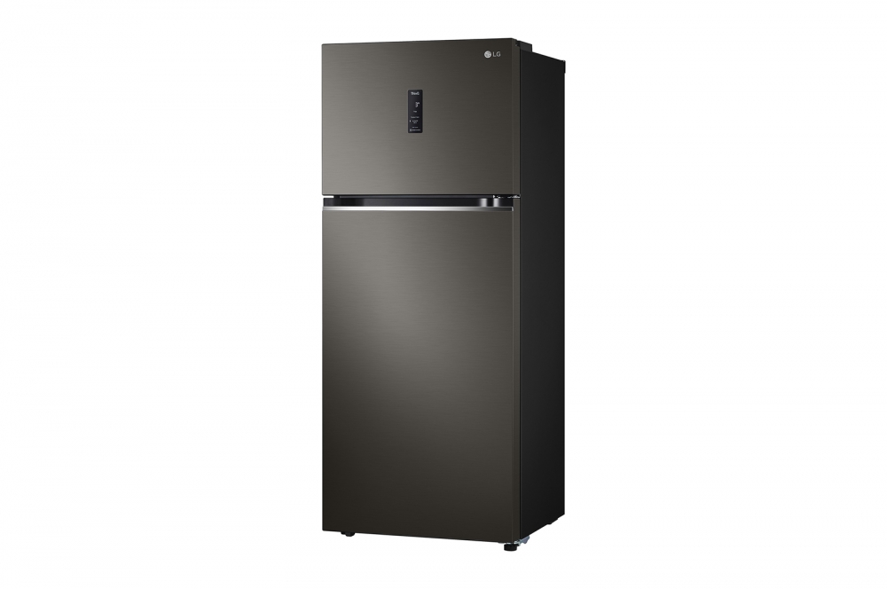 Hajm 395 l | Yuqori muzlatgich kamerali LG sovutgich | Qora | DoorCooling+™ | HygieneFresh+™ | Smart Inverter Compressor