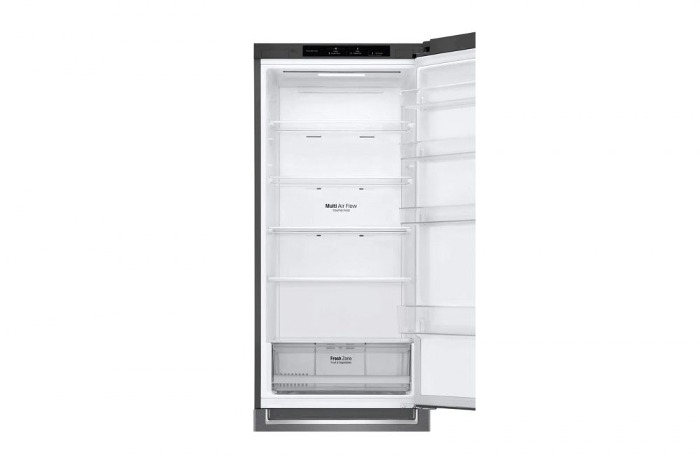 Hajm 384 l | Pastki muzlatgich kamerali LG sovutgich | Kulrang | DoorCooling⁺™ | Linear Inverter Compressor