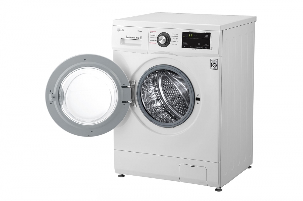 Стиральная машина LG F4J3TS2W, функция пара Steam, 8кг
