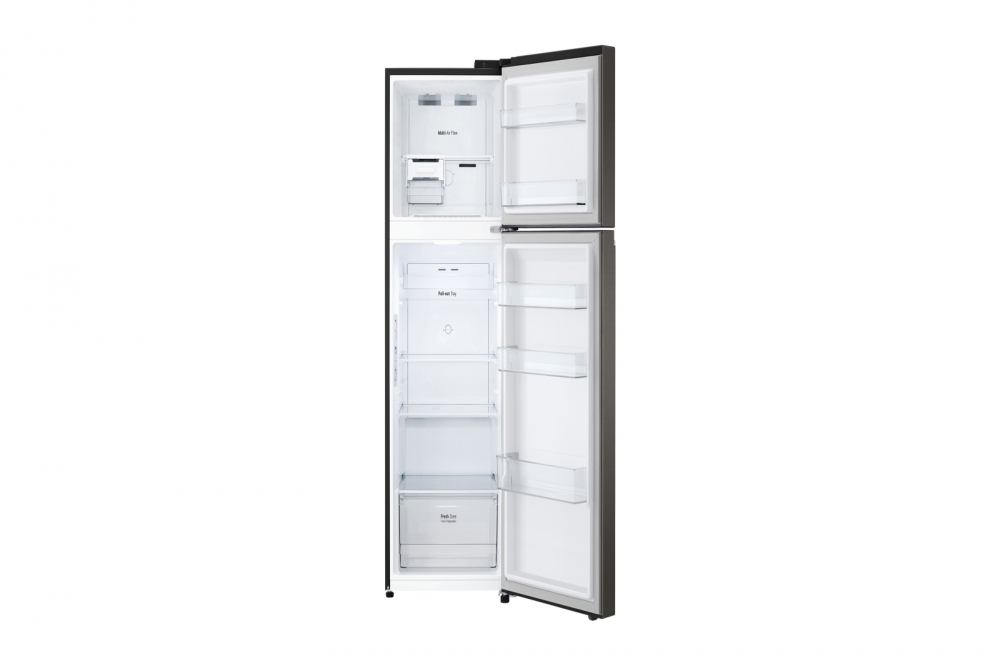 395 hajmli | Yuqori sovutgichli LG kamerali muzlatgich | Qora | DoorCooling+™ | HygieneFresh+™ | Smart Inverter Compressor