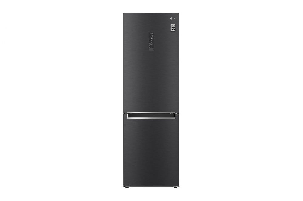 Hajm 341 l | Pastki muzlatgich kamerali LG sovutgich | Qora | DoorCooling⁺™ | Smart Inverter Compressor