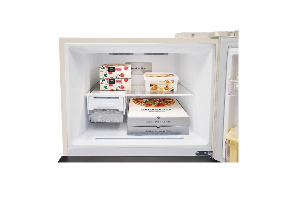Hajm 461 l | Yuqori muzlatkich kamerali LG sovitkich | Qaymoq rang | DoorCooling+™ | HygieneFresh+™ | Smart Inverter Compressor