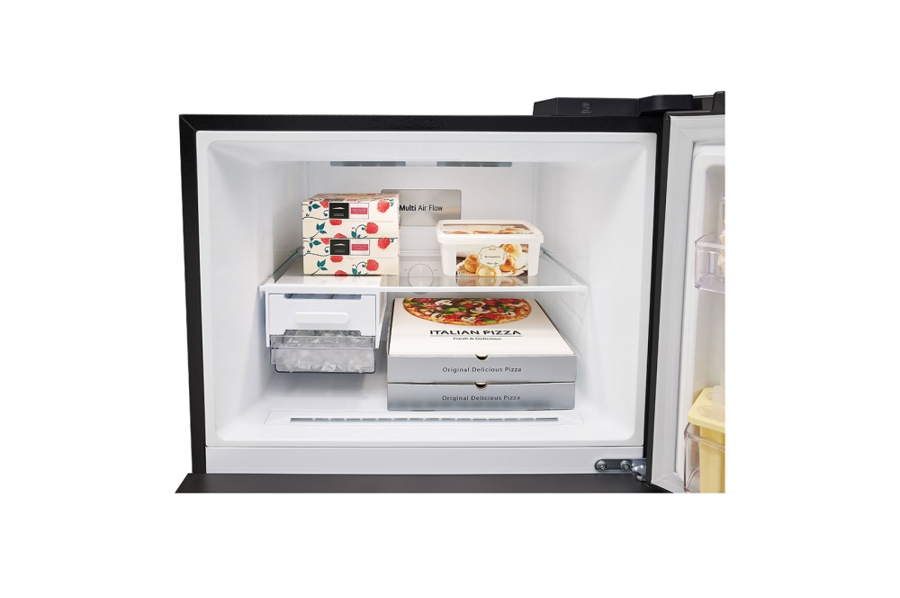 Hajm 461 l | Yuqori muzlatkich kamerali LG sovitkich | Qora rang | DoorCooling+™ | HygieneFresh+™ | Smart Inverter Compressor