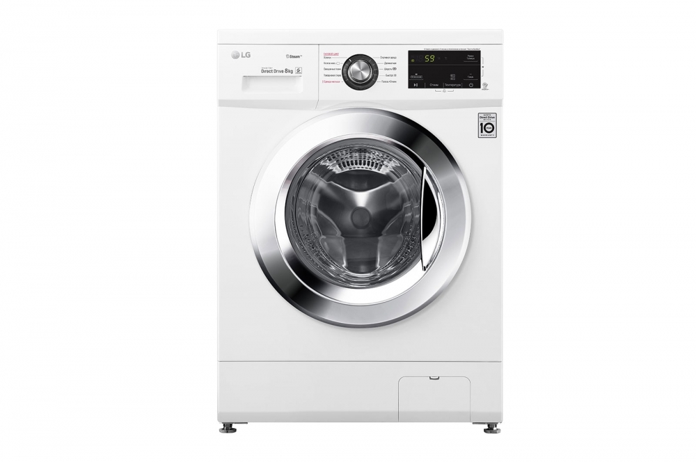 Стиральная машина LG F4J3TS2W, функция пара Steam, 8кг