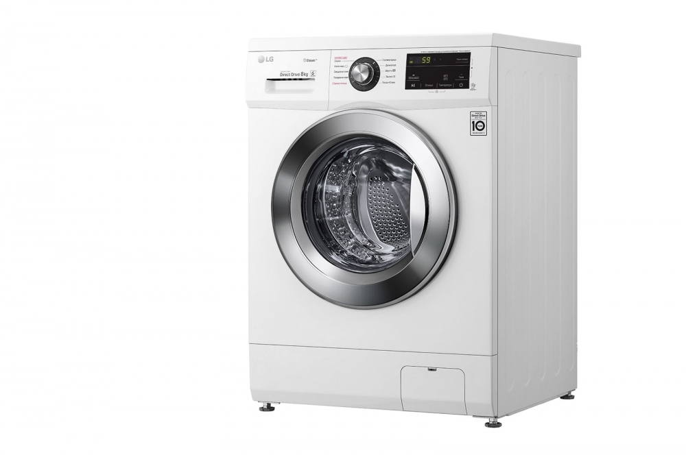 Стиральная машина LG F4J3TS2W, функция пара Steam, 8кг