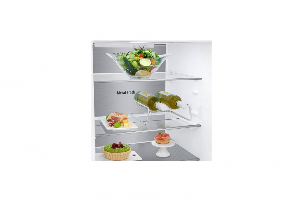 Hajm 341 l | Pastki muzlatgich kamerali LG sovutgich | Qora | DoorCooling⁺™ | Smart Inverter Compressor