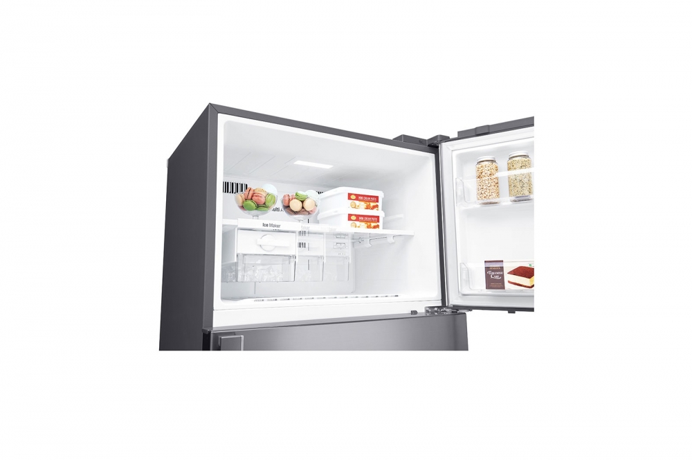 Холодильник LG с верхней морозильной камерой | Серый | Объем 506 л | DoorCooling⁺™ | Linear Inverter Compressor