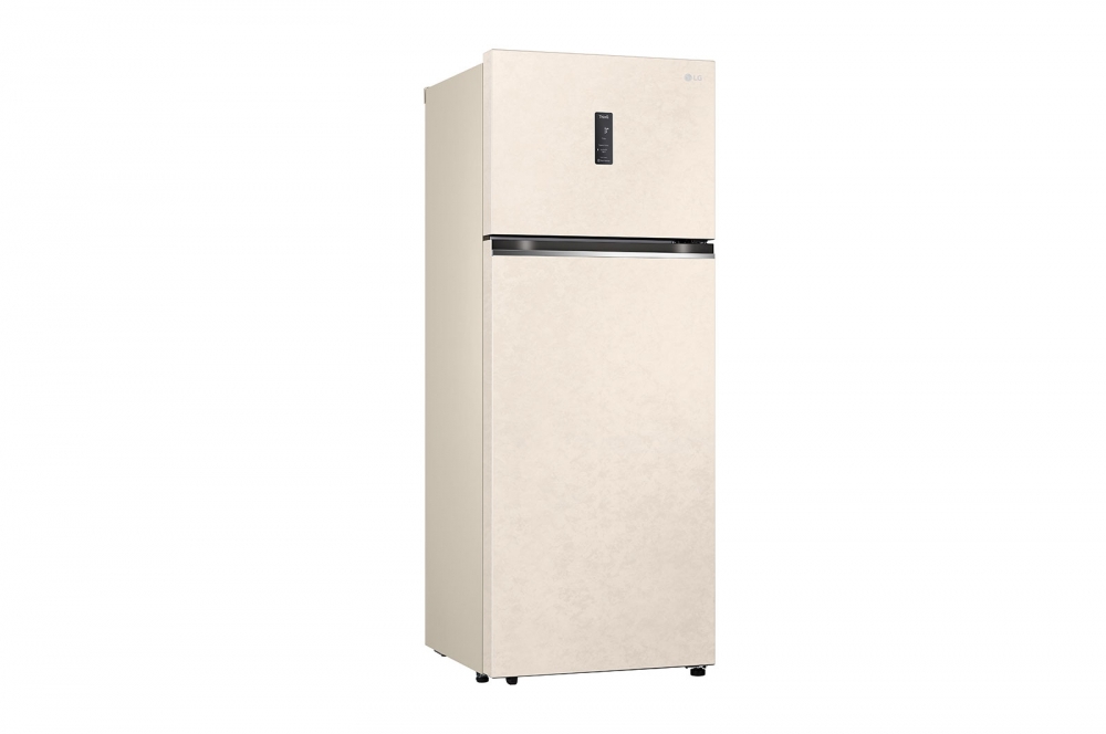 Hajm 461 l | Yuqori muzlatkich kamerali LG sovitkich | Qaymoq rang | DoorCooling+™ | HygieneFresh+™ | Smart Inverter Compressor