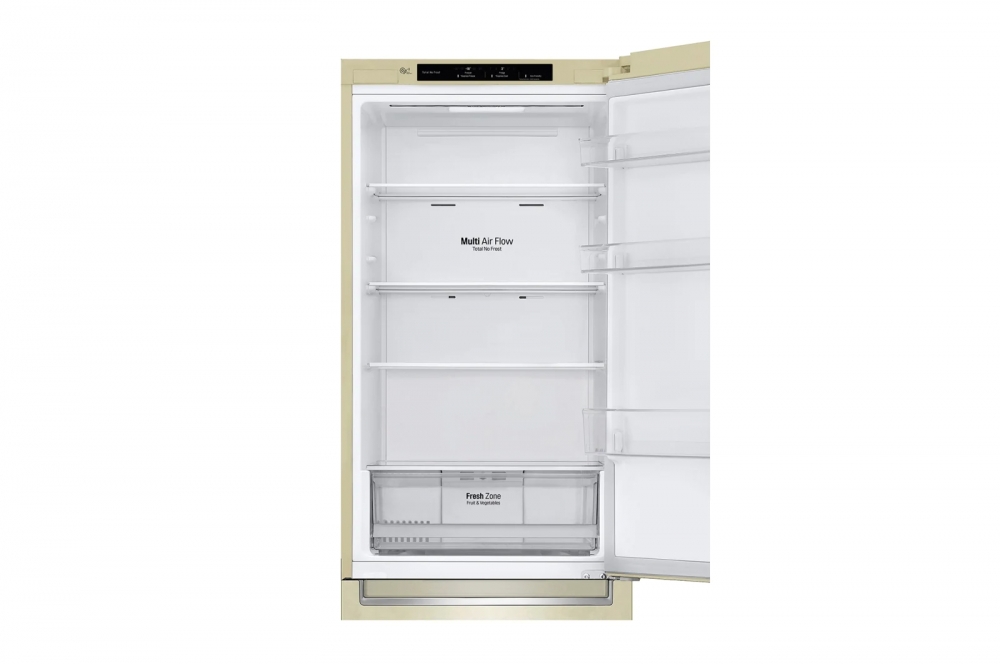 Hajm 341 l | Pastki muzlatgich kamerali LG sovutgich | Qaymoq rang | DoorCooling+™ | Smart Inverter Compressor