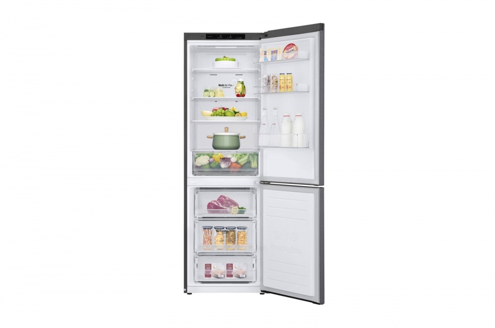 Hajm 341 l | Pastki muzlatgich kamerali LG sovutgich | Kulrang | DoorCooling+™ | Smart Inverter Compressor
