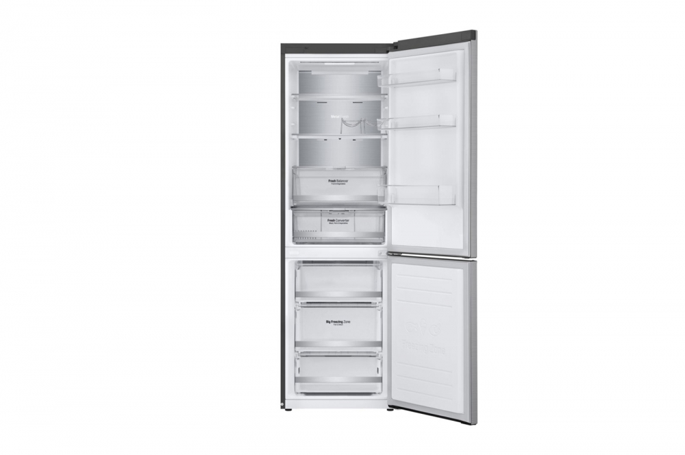 Hajm 341 l | Pastki muzlatgich kamerali LG sovutgich | Kulrang | DoorCooling+™ | Smart Inverter Compressor
