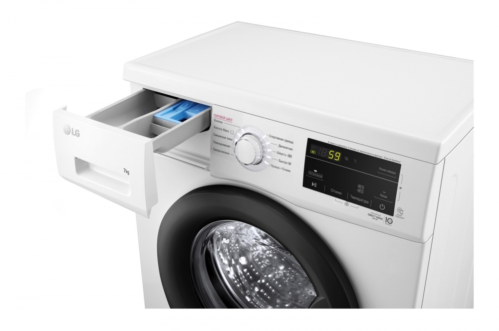 Стиральная машина LG F2J3HS8W 7 кг - 6 движений заботы | Steam™