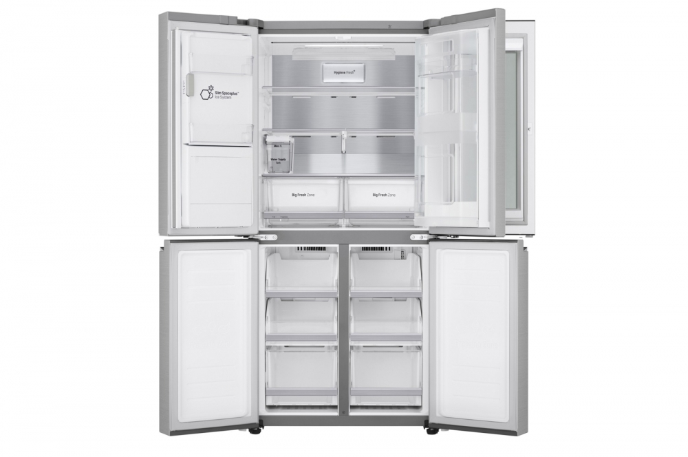 Hajm 422 l | LG InstaView Door-in-Door sovutgich | Po'lat | DoorCooling⁺™ | LG sovutgich ThinQ | Linear Inverter Compressor
