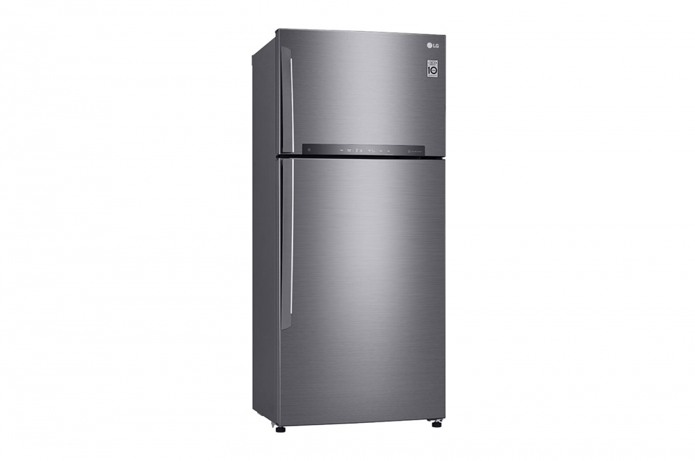 Холодильник LG с верхней морозильной камерой | Серый | Объем 506 л | DoorCooling⁺™ | Linear Inverter Compressor