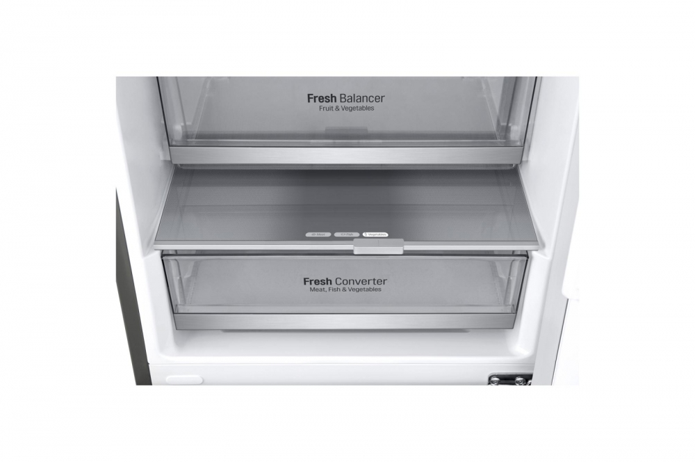 Hajm 341 l | Pastki muzlatgich kamerali LG sovutgich | Kulrang | DoorCooling+™ | Smart Inverter Compressor