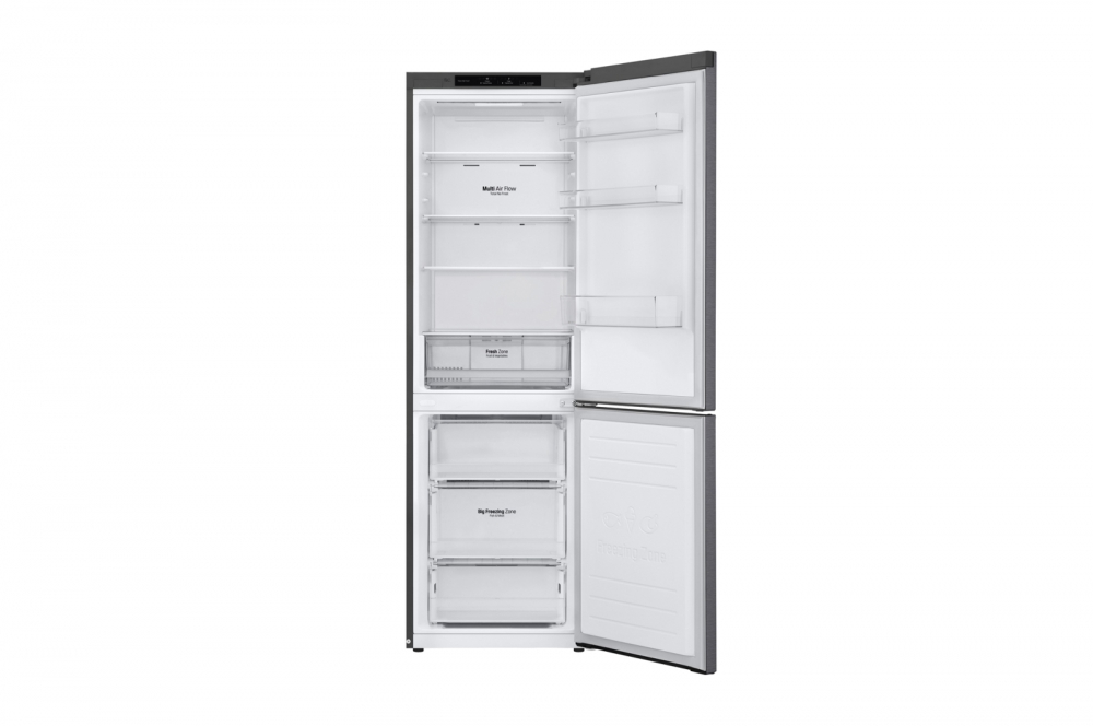 Hajm 341 l | Pastki muzlatgich kamerali LG sovutgich | Kulrang | DoorCooling+™ | Smart Inverter Compressor