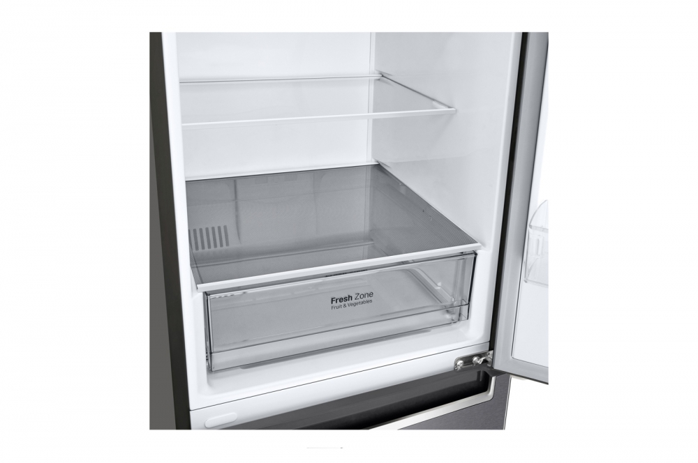 Hajm 341 l | Pastki muzlatgich kamerali LG sovutgich | Kulrang | DoorCooling+™ | Smart Inverter Compressor