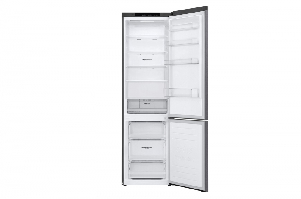 Hajm 384 l | Pastki muzlatgich kamerali LG sovutgich | Kulrang | DoorCooling⁺™ | Linear Inverter Compressor