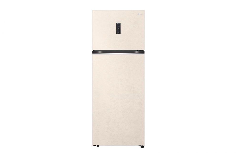 Hajm 461 l | Yuqori muzlatkich kamerali LG sovitkich | Qaymoq rang | DoorCooling+™ | HygieneFresh+™ | Smart Inverter Compressor