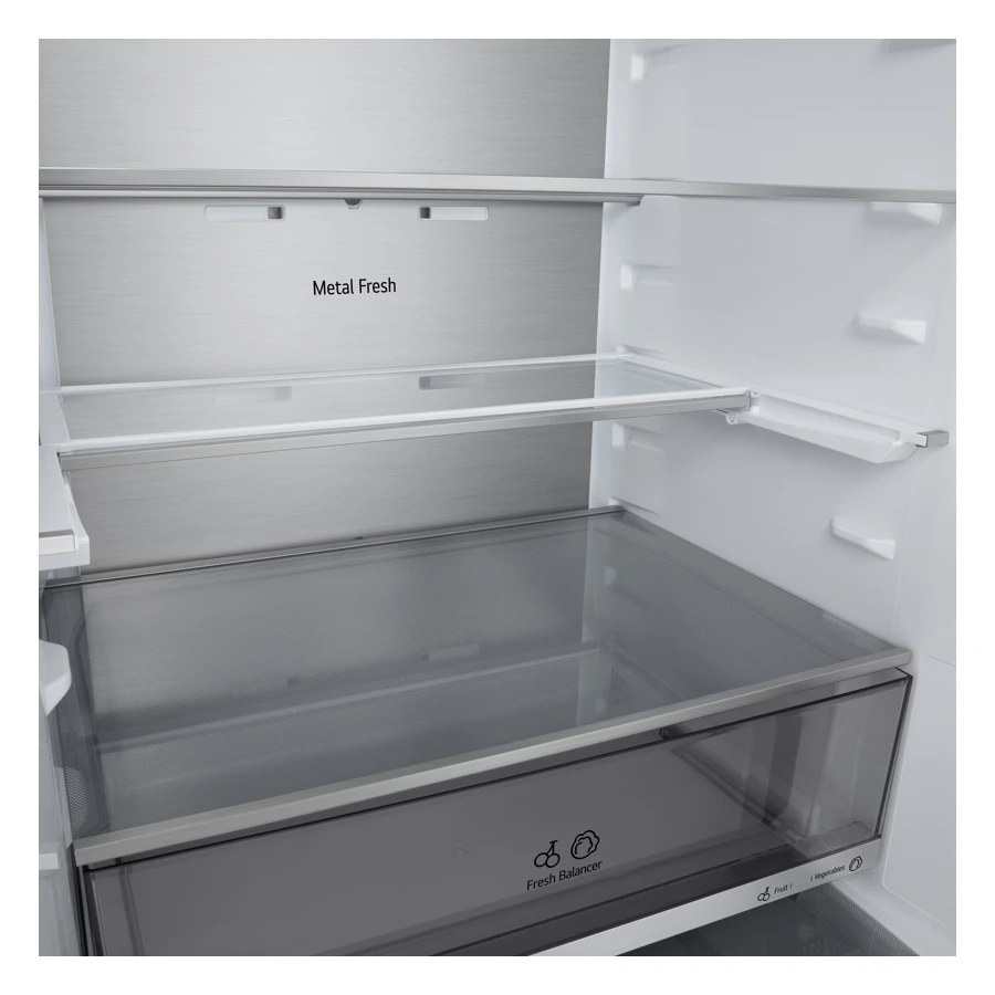 Холодильник с нижней морозильной камерой LG GC-B459ETKM с технологией Zero Clearance™, 333 л